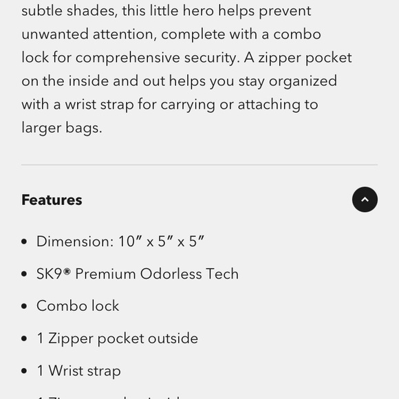 Skunk -Odor Protection-Skunk car / travel locking bag 
SKUNK Sk9   nwt - Picture 6 of 11